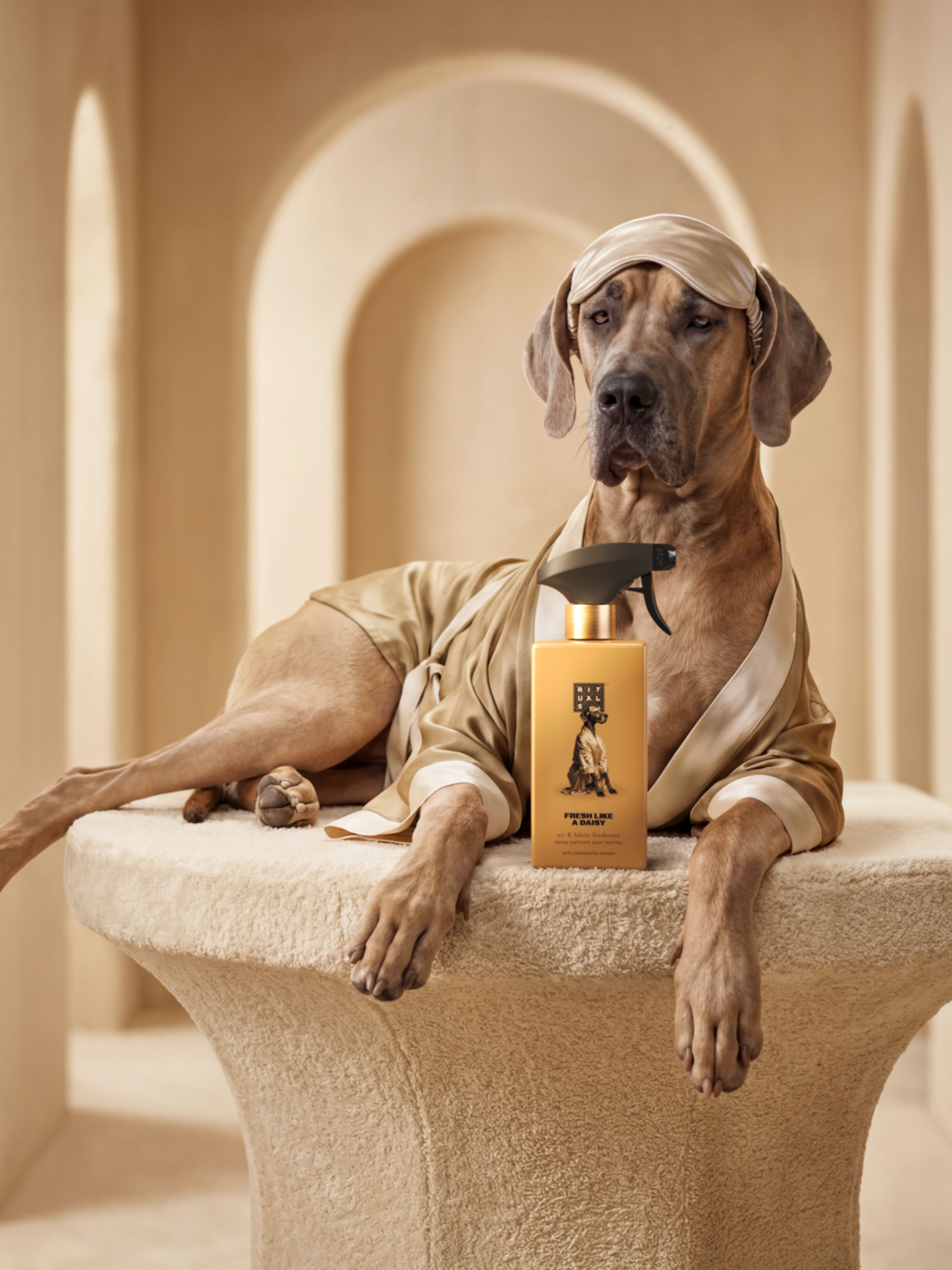 Air & Fabric Freshener Lifestyle with Model and Packshot