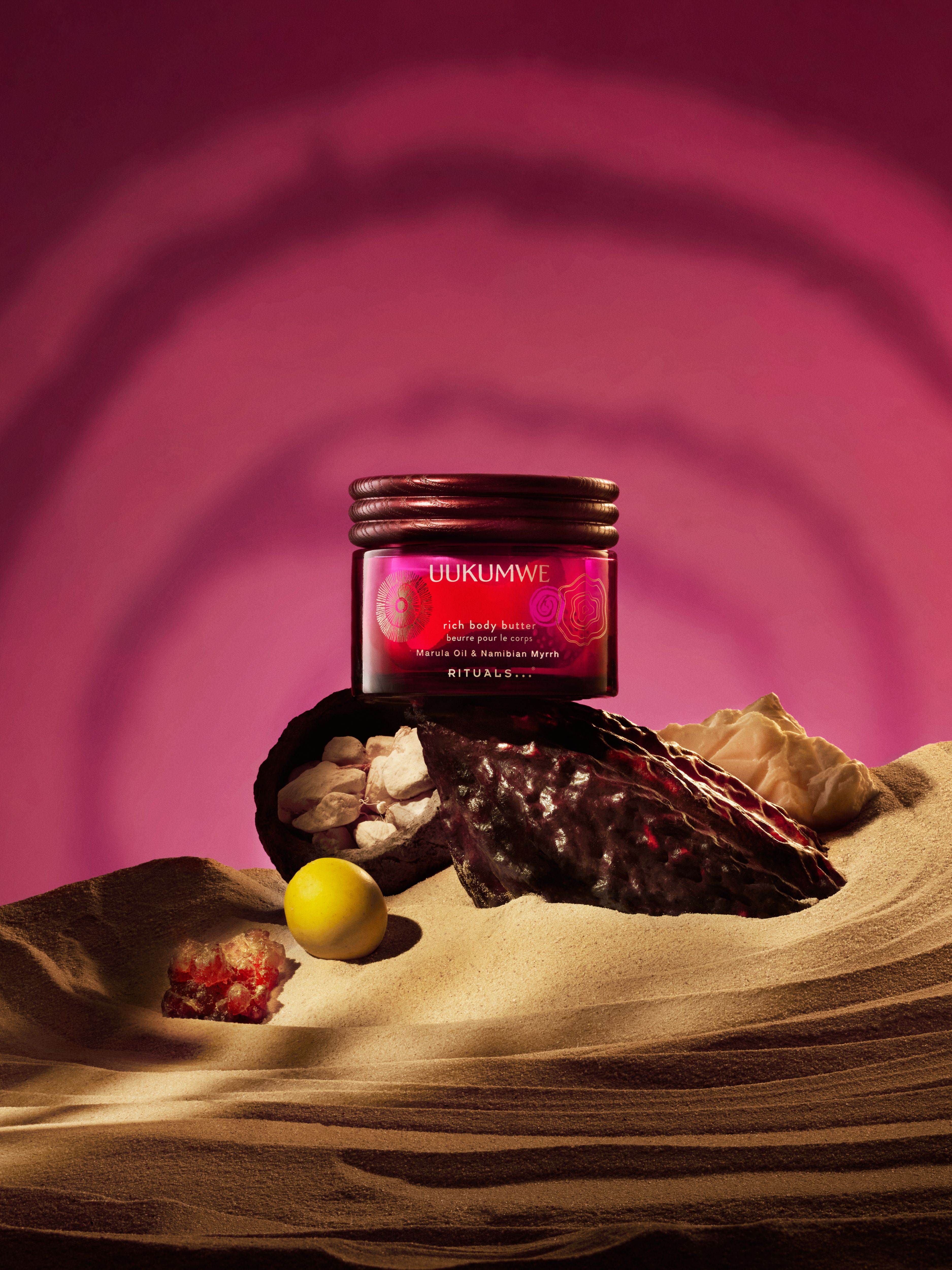 Uukumwe Collection Rich Body Butter 220ml Studio with Product