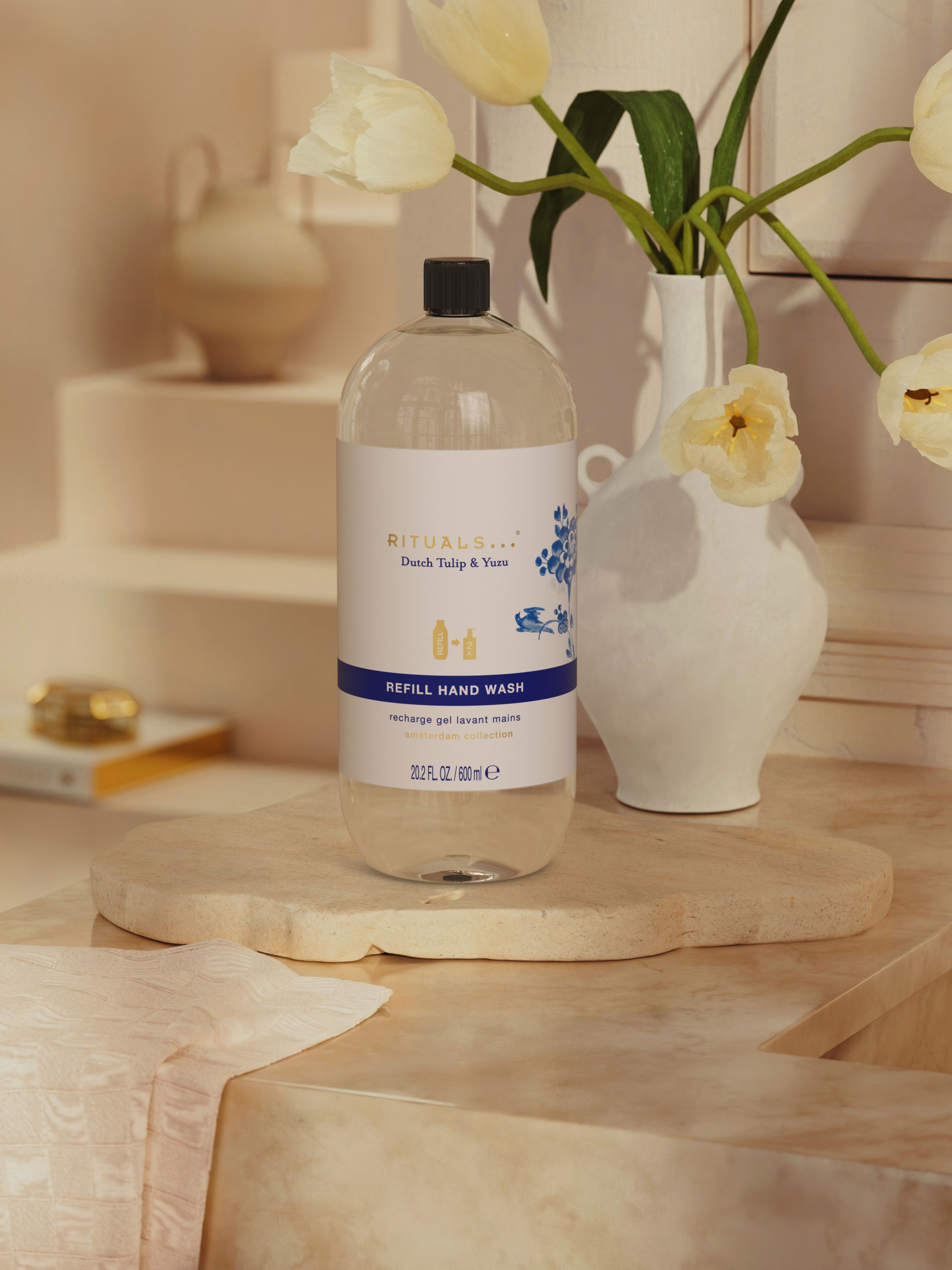 Amsterdam Collection Refill Hand Wash 600ml Lifestyle with Product