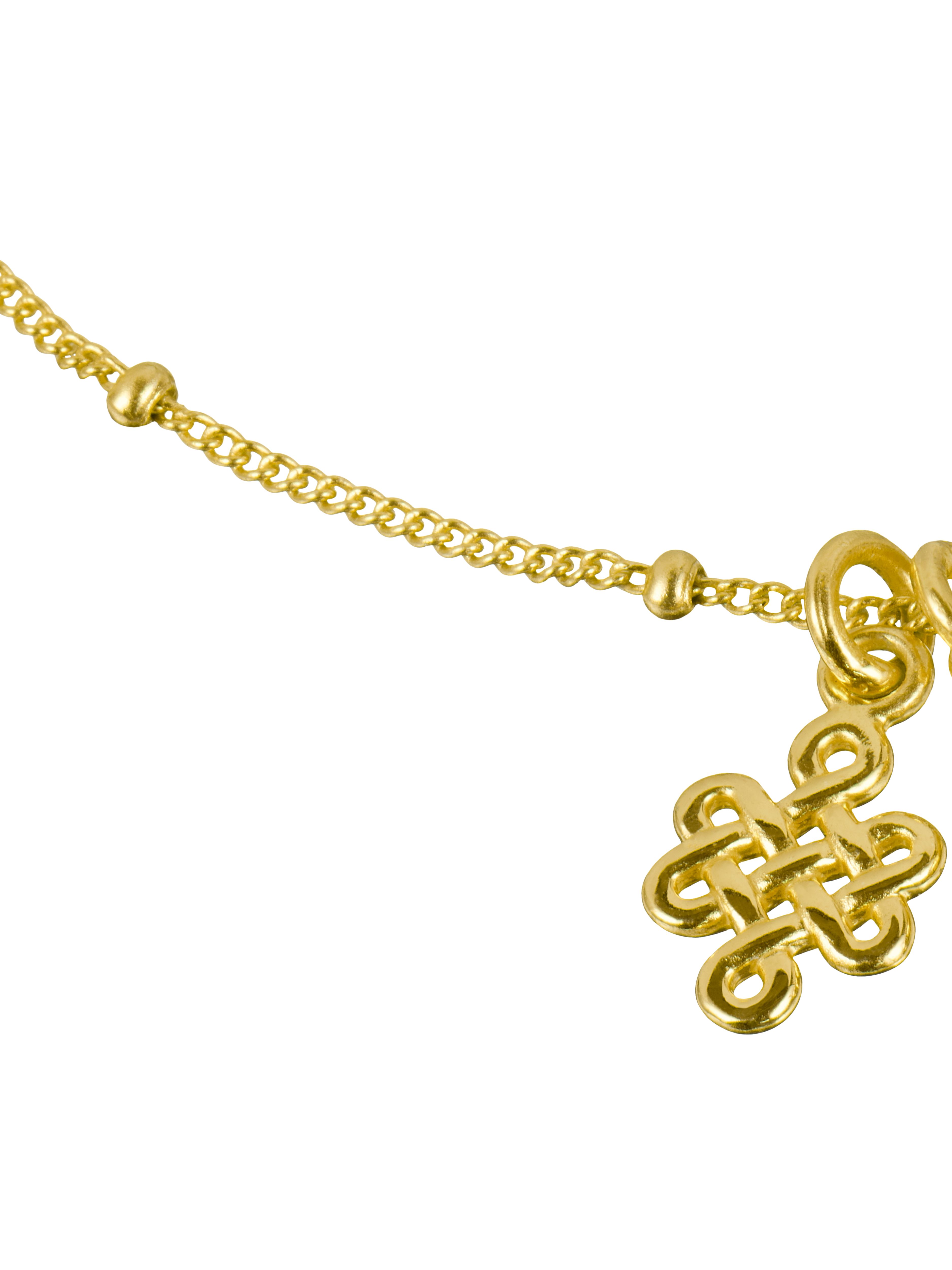 Labradorite Infinity Pendant Bracelet Gold Plated
