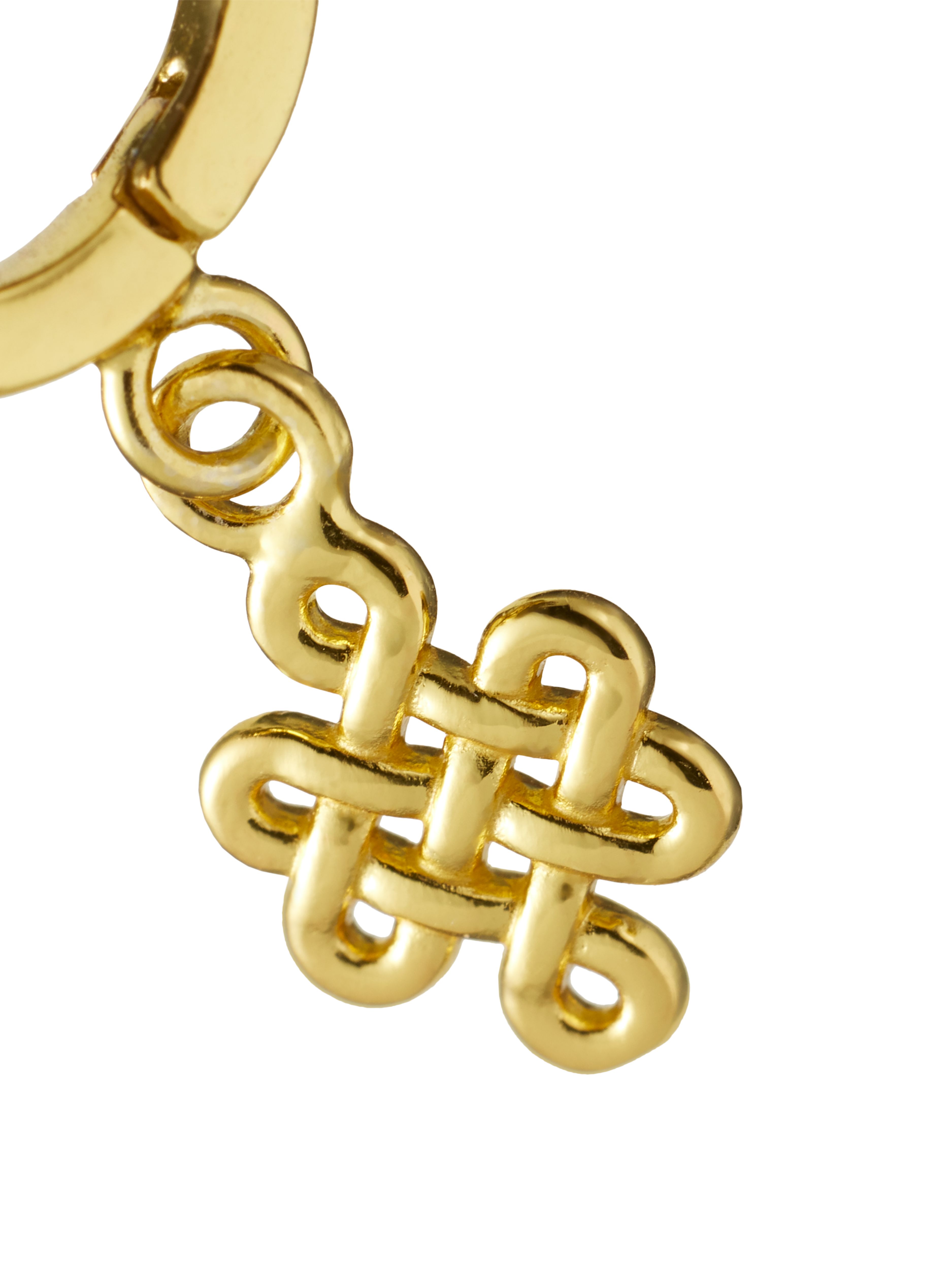 Infinity Round Earrings Gold Plated