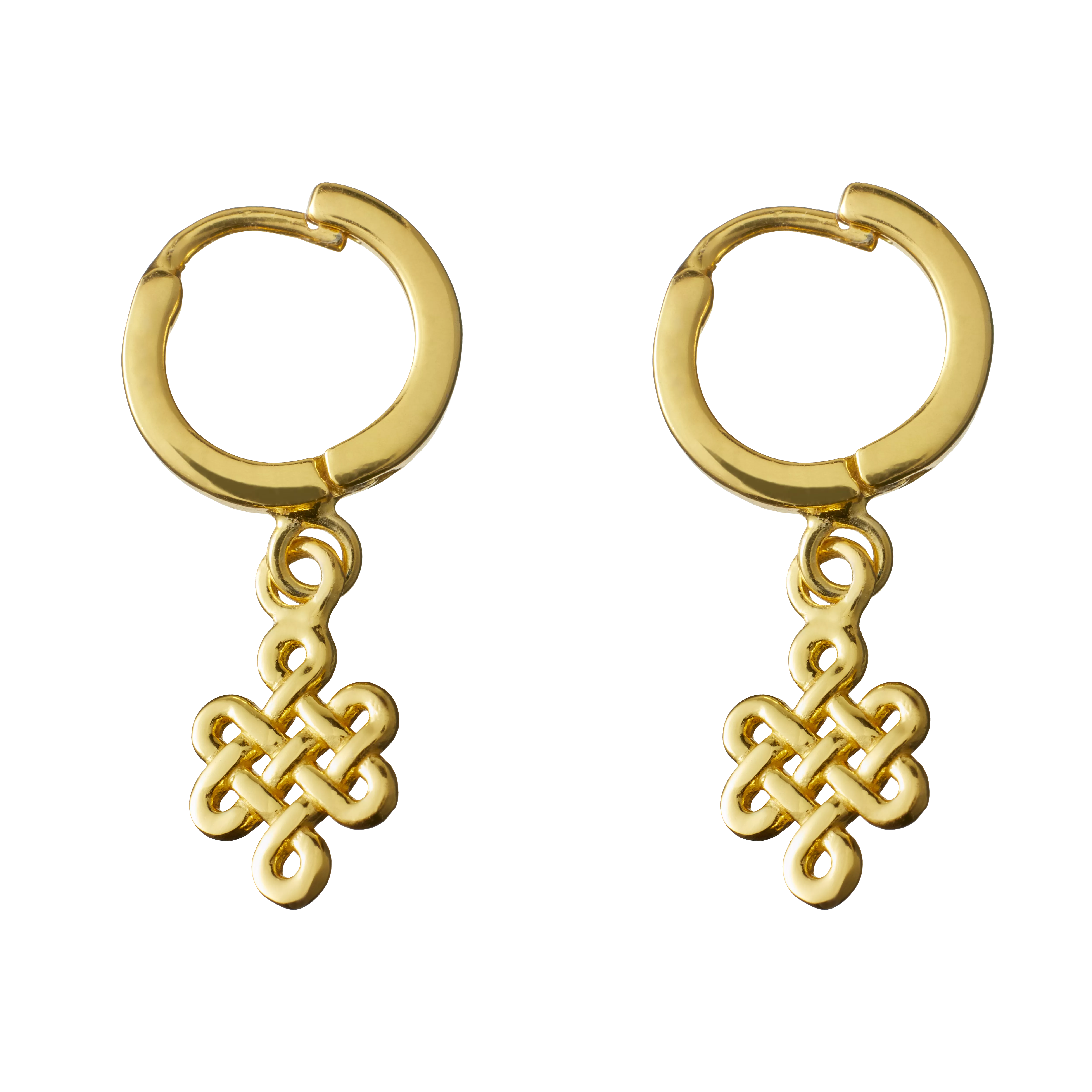 Vergoldete Ohrringe mit Endlosknoten, houseofrituals, Gold,  925er Sterlingsilber, mit 18-karätigem Gold beschichtet;, RITUALS