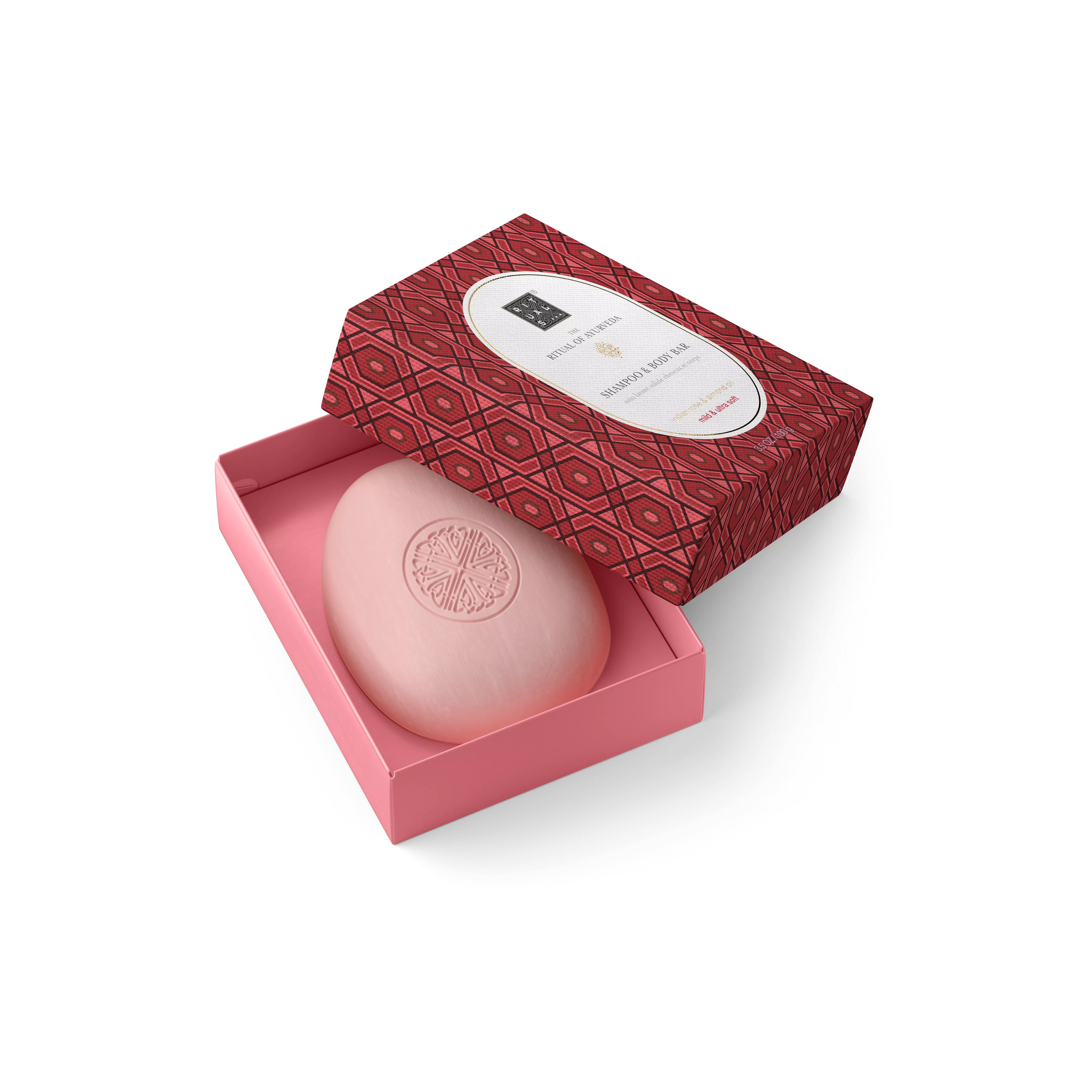 pastilla de champú y gel corporal sin jabón, The Ritual of Ayurveda, Red, 100 gr, RITUALS