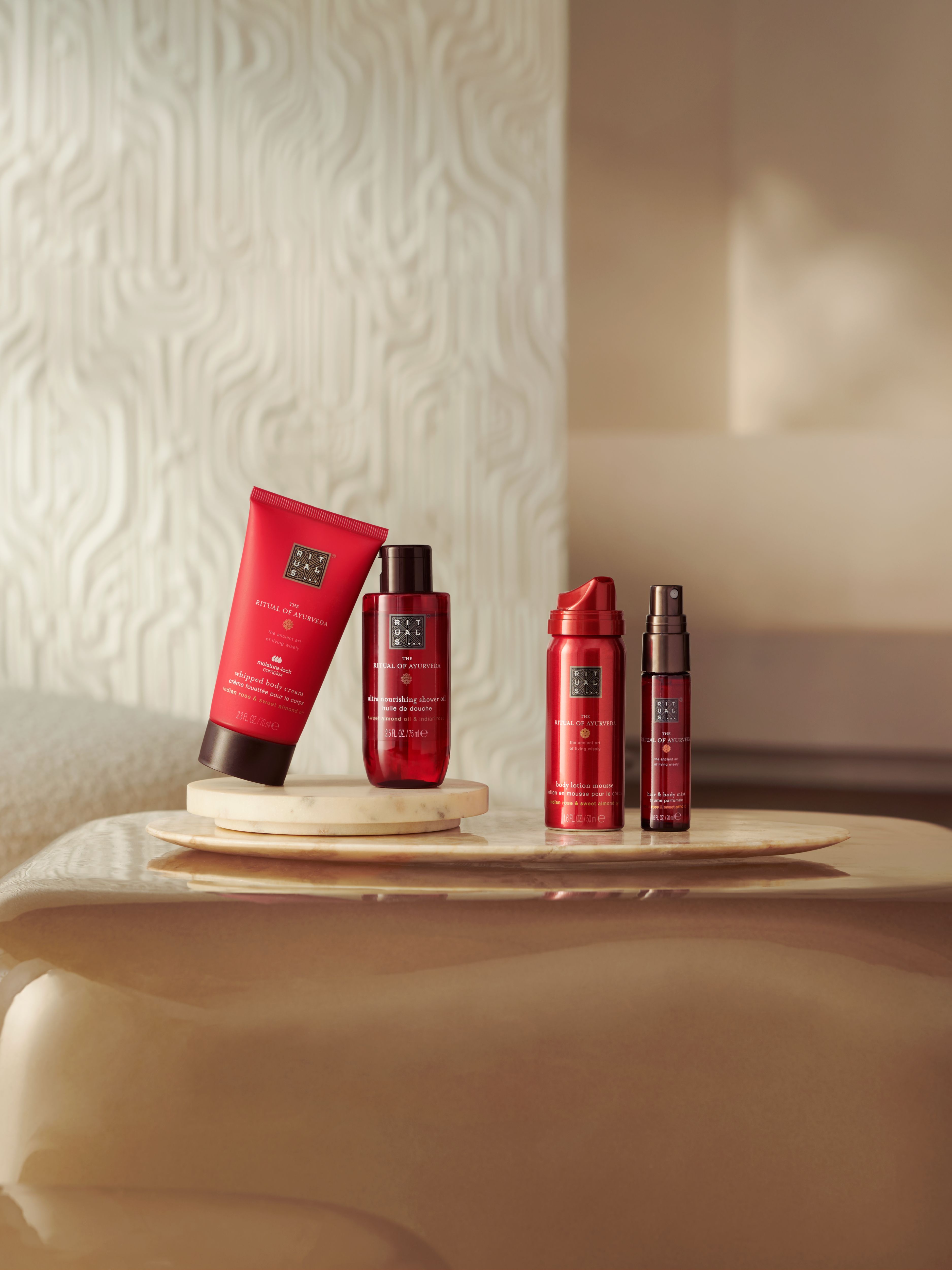 The Ritual of Ayurveda - Small Gift Set 2026 Lifestyle with Open Pack