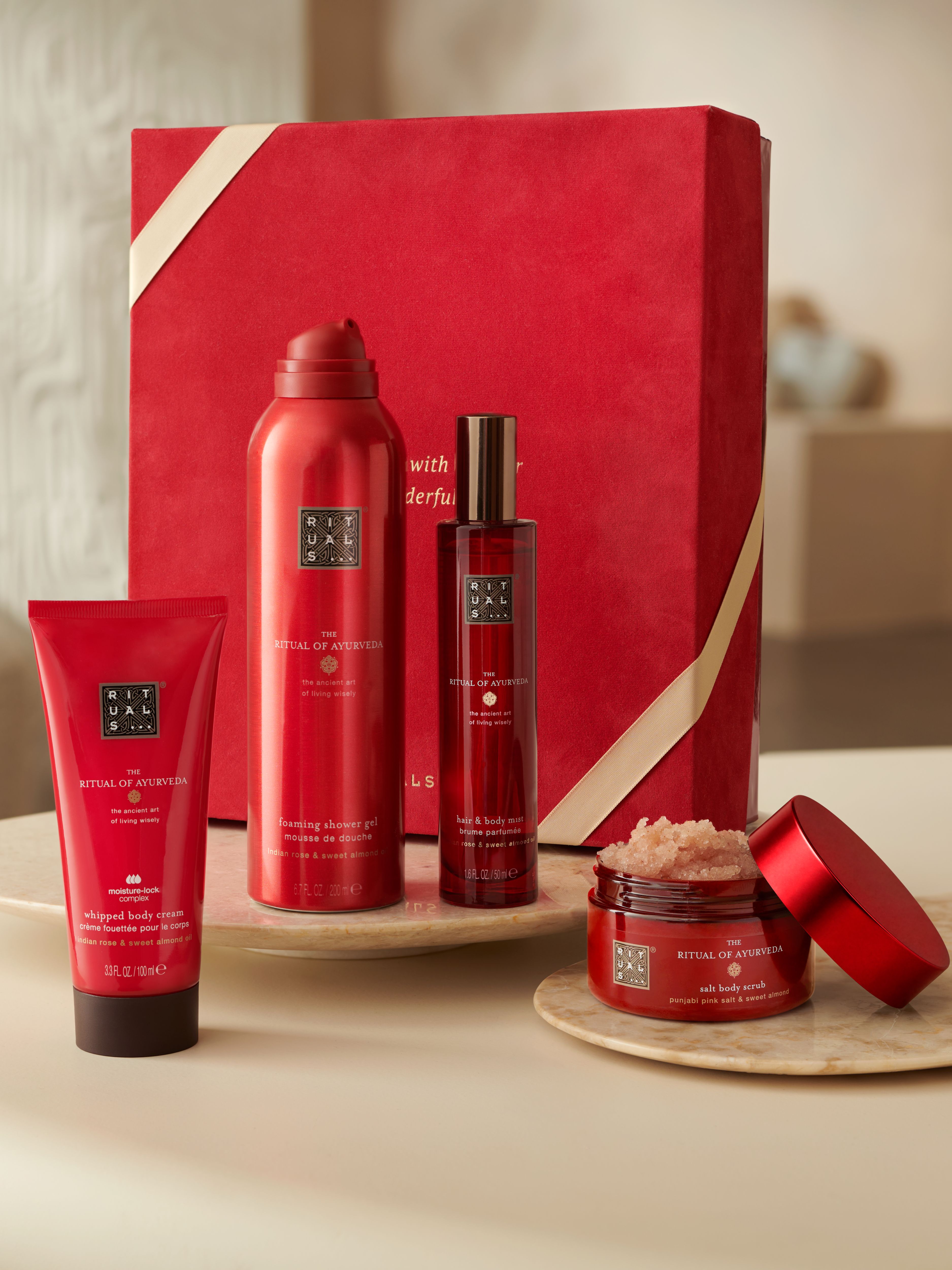 The Ritual of Ayurveda - Medium Gift Set 2026 Lifestyle with Closed Pack