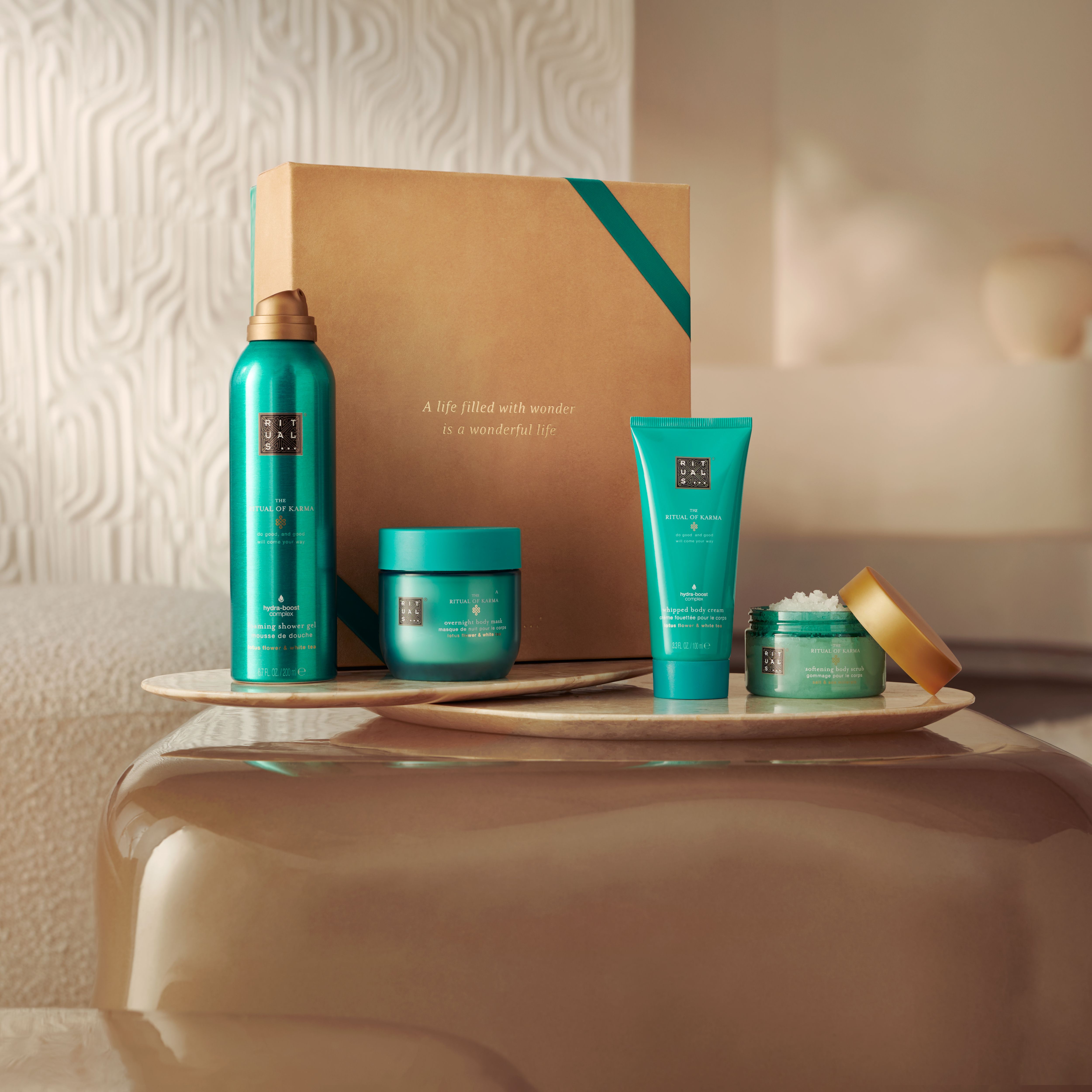 The Ritual of Karma - Medium Gift Set 2026 Lifestyle with Closed Pack