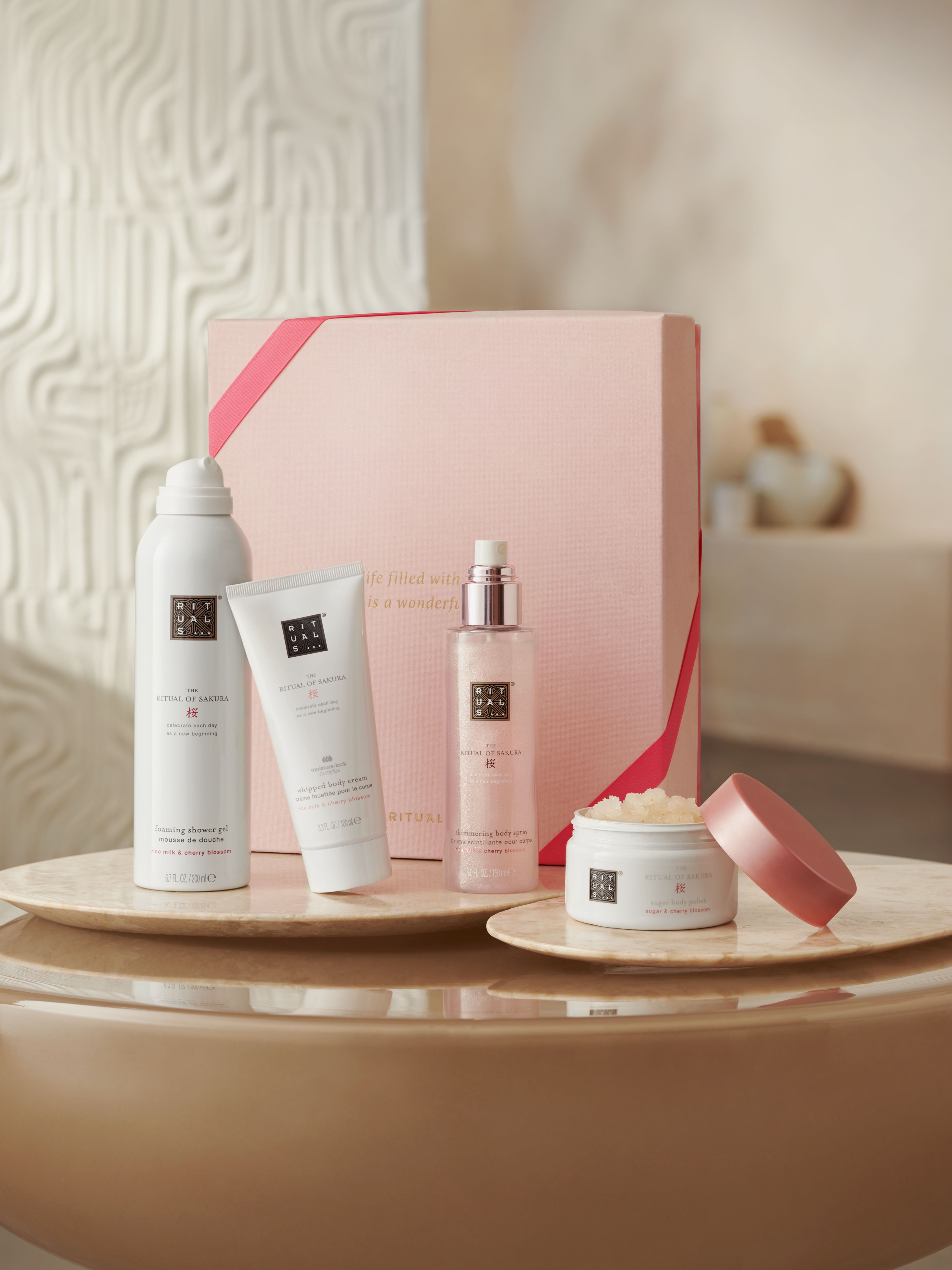 The Ritual of Sakura - Medium Gift Set 2026 Lifestyle with Closed Pack