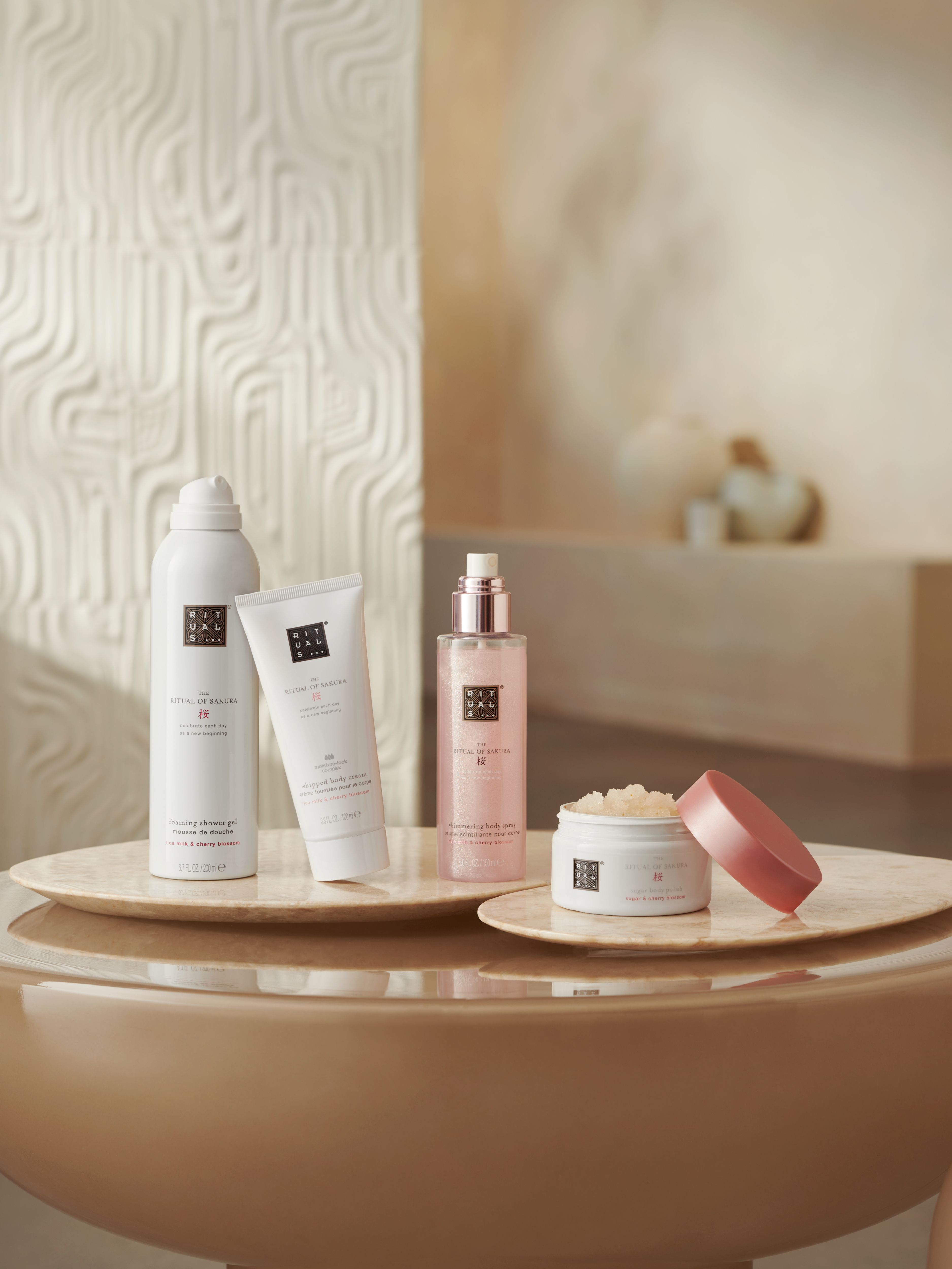 The Ritual of Sakura - Medium Gift Set 2026 Lifestyle with Open Pack