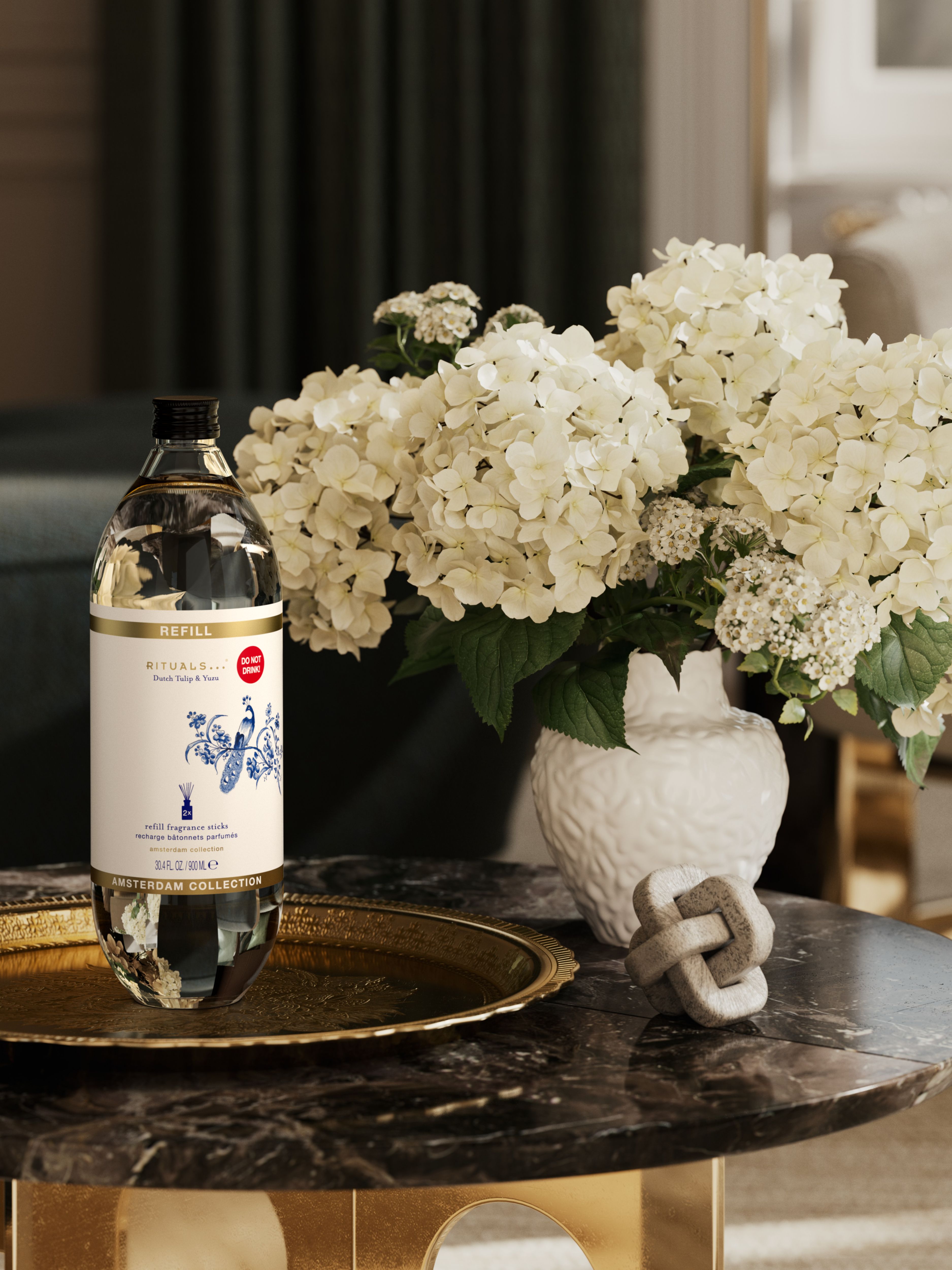 Amsterdam Collection Refill Fragrance Sticks 900ml Lifestyle with Product