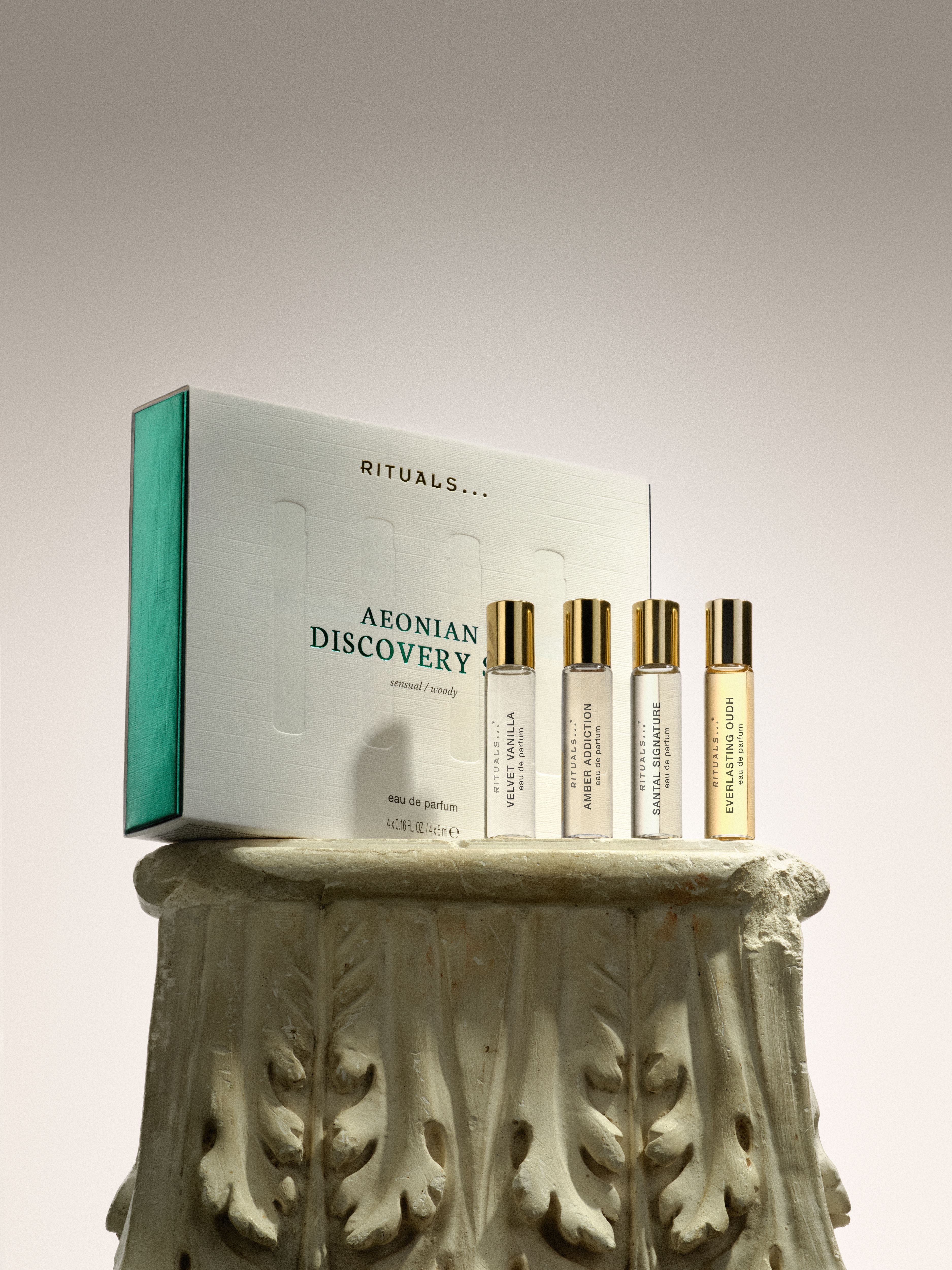 AEONIAN Discovery Set 4x5ml - Sensual/ Woody Lifestyle with Product