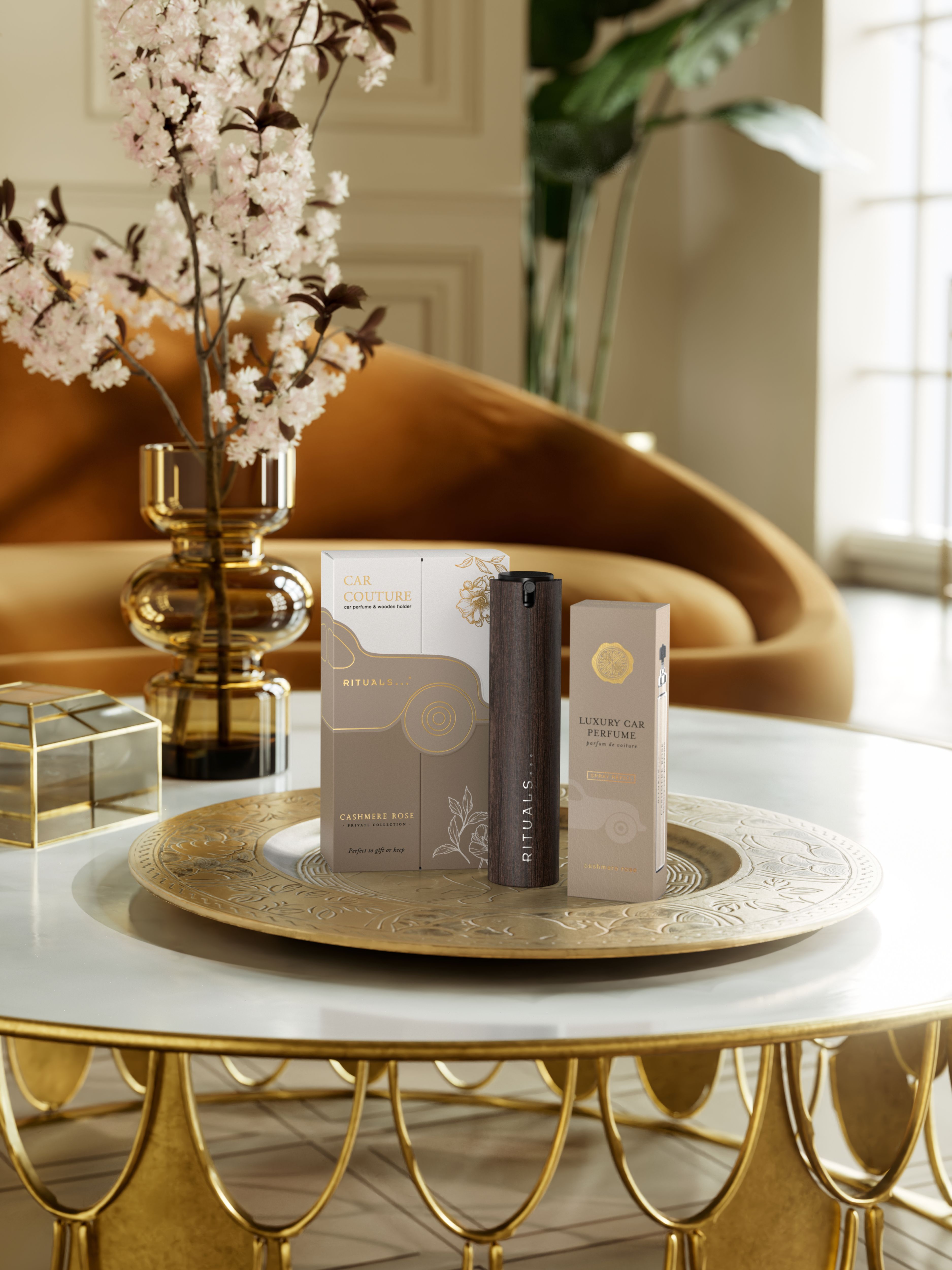 Car Fragrance Spray Kit Cashmere Rose