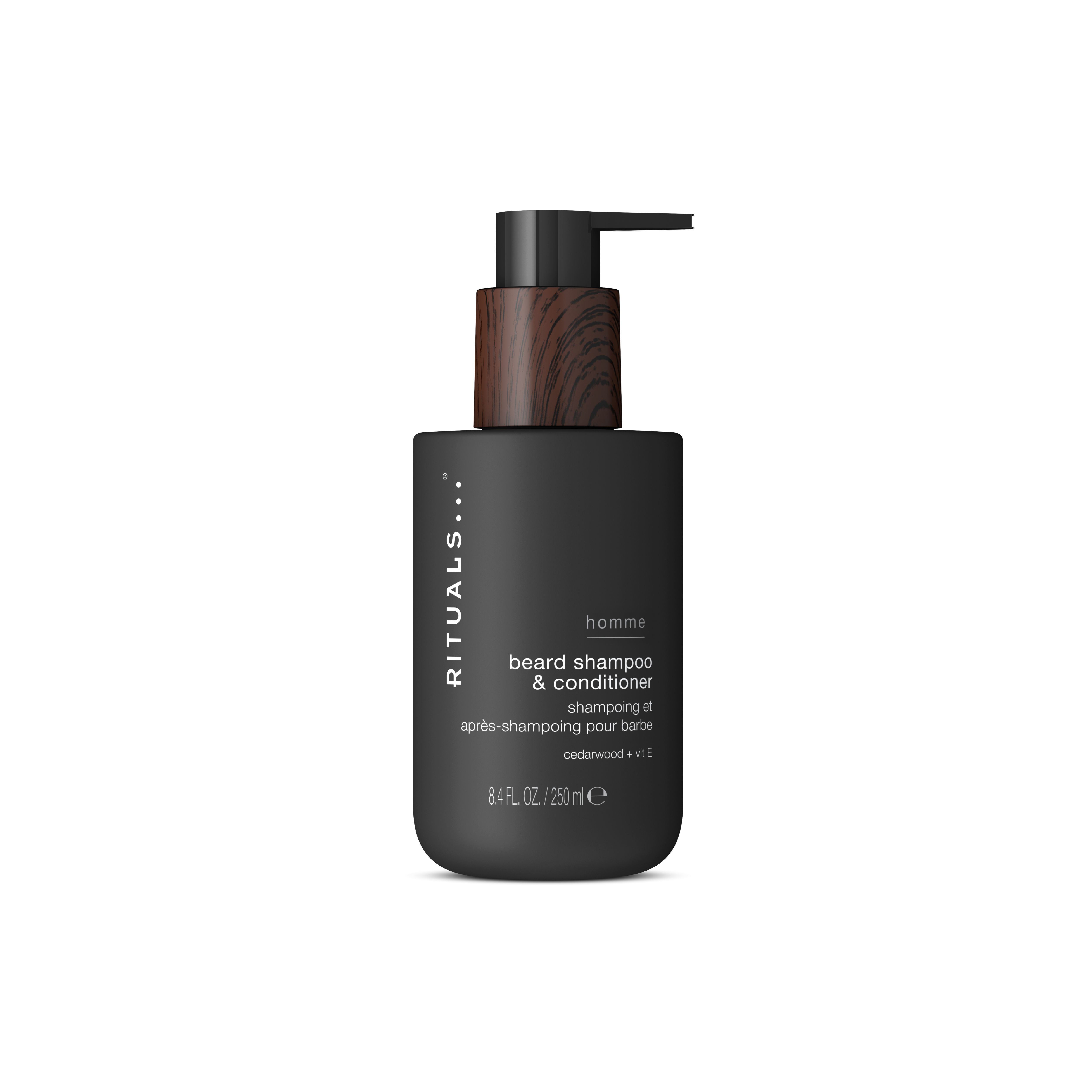 shampoo e balsamo nutrienti per barba, homme, Black, 250 ml, RITUALS