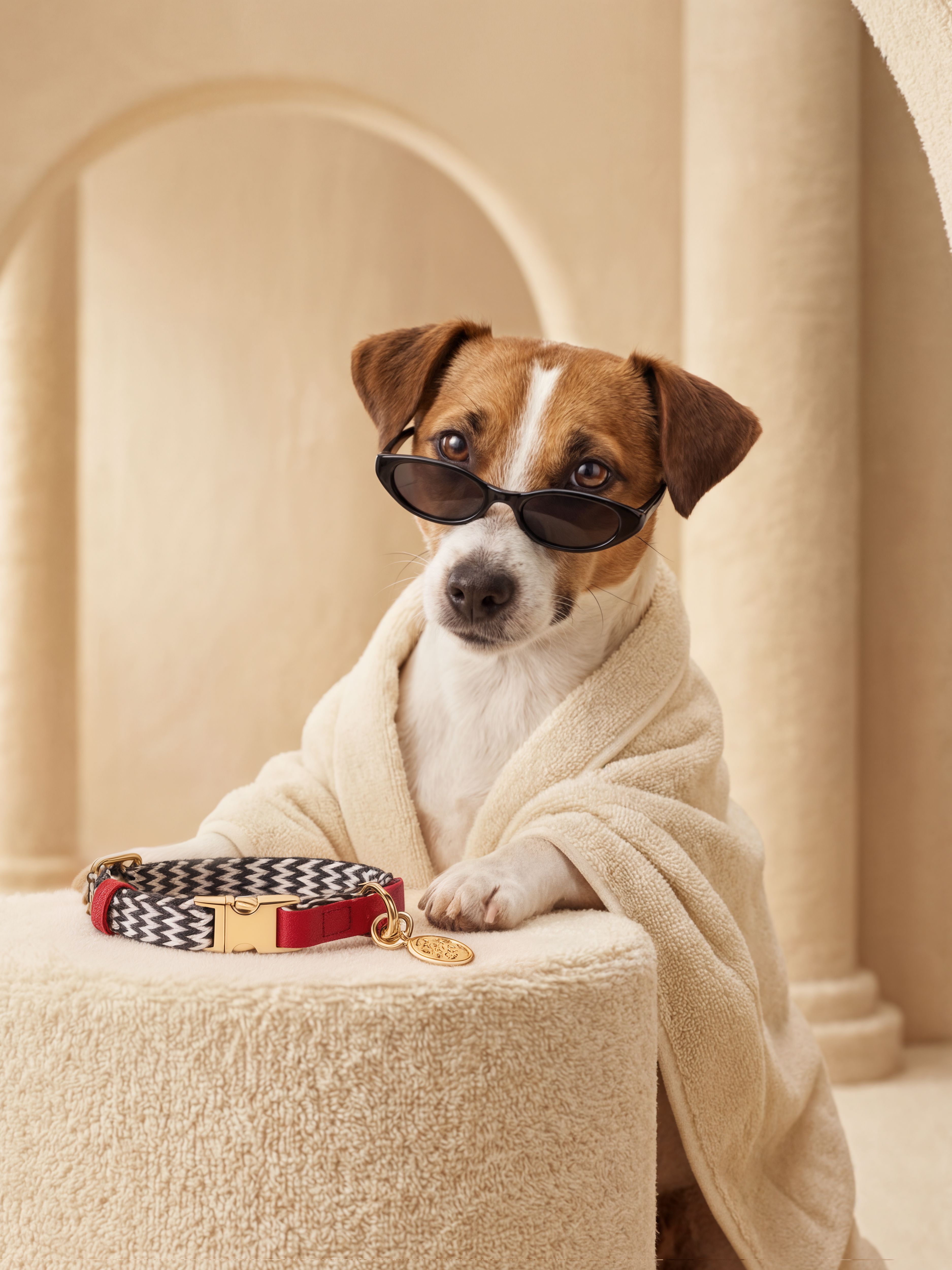 Dog Collar Size S/M Lifestyle with Product