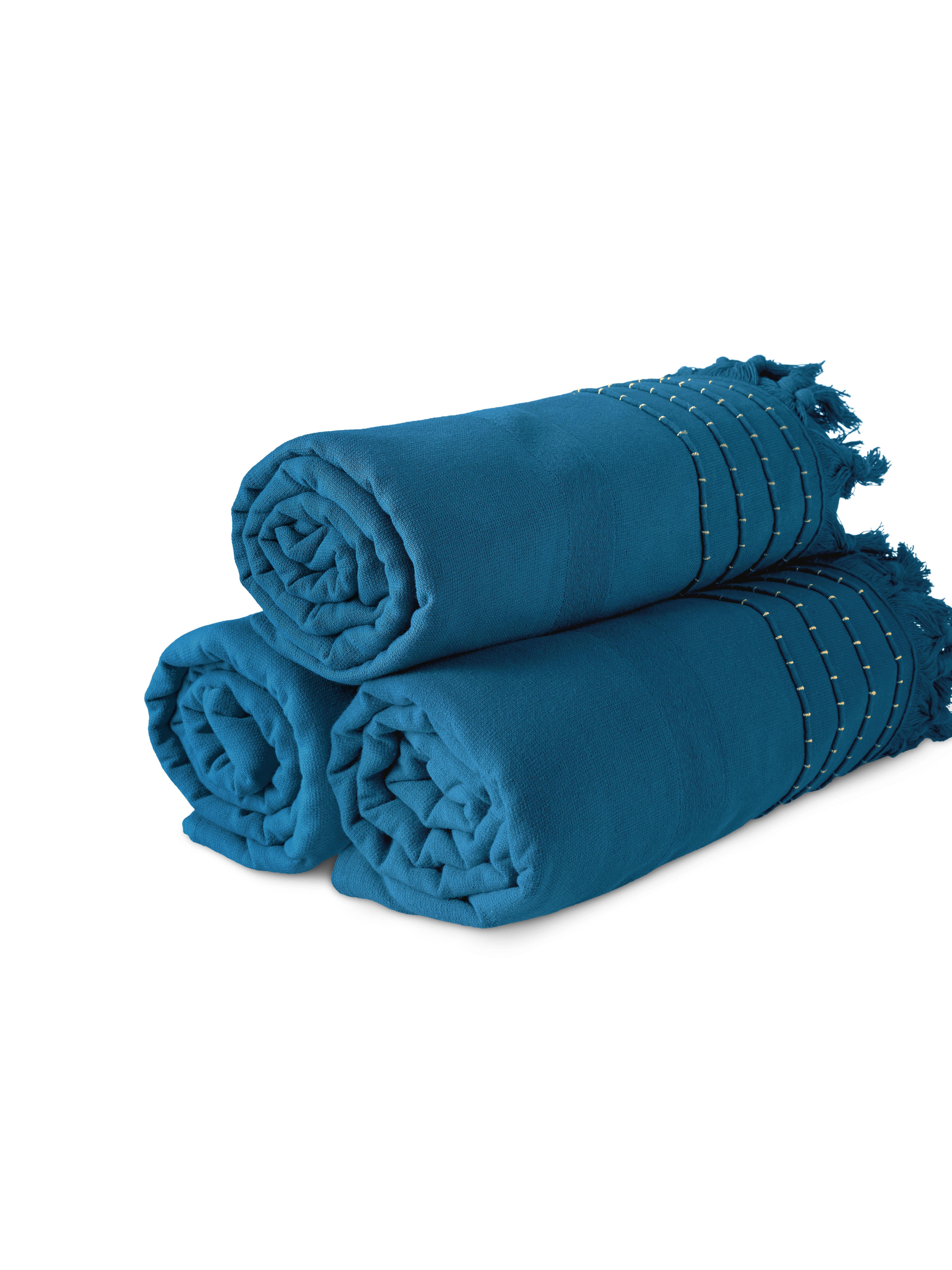 Cotton Hammam Towel 100x200cm Peacock Blue