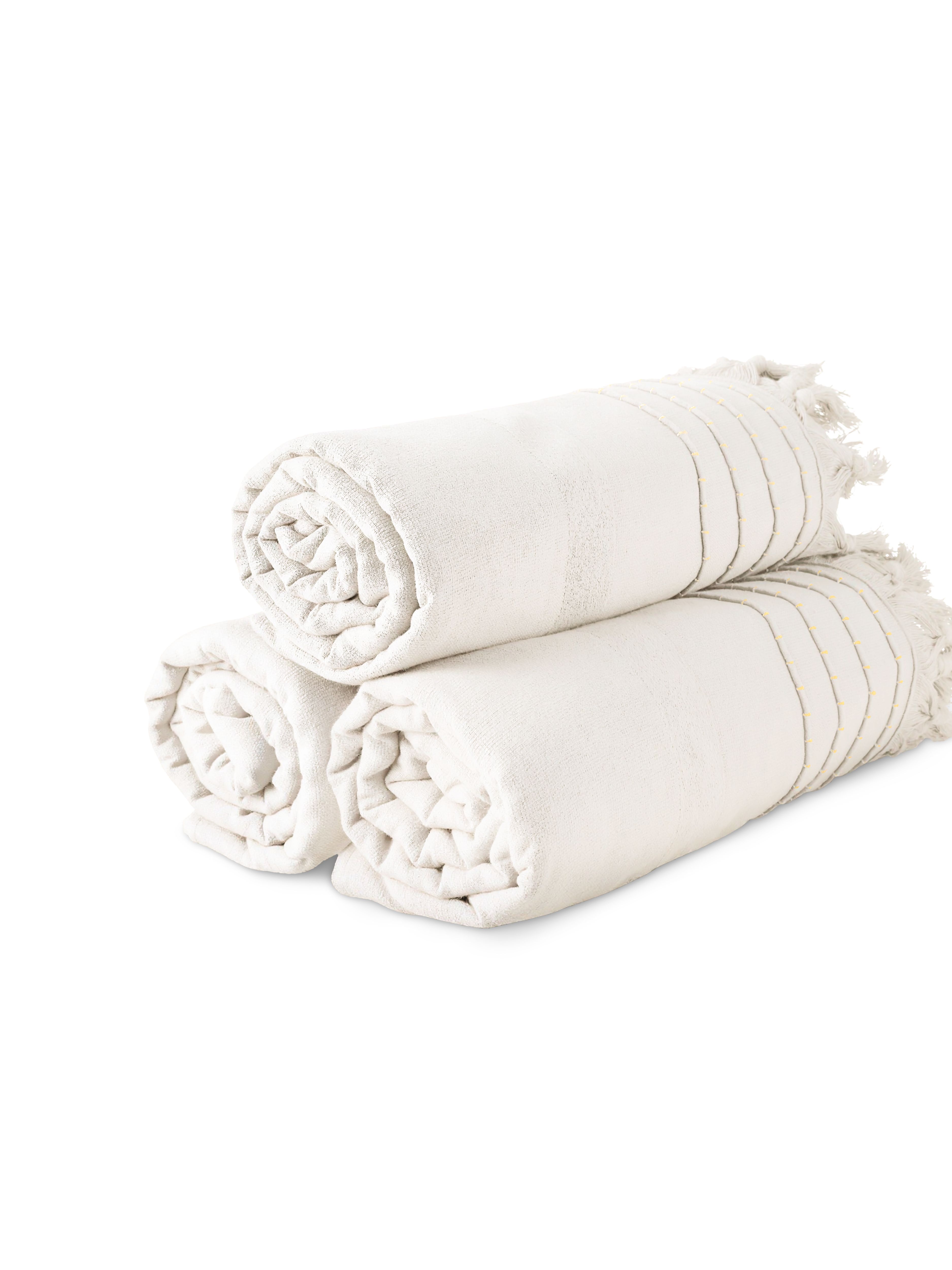 Cotton Hammam Towel 100x200cm Vanilla White