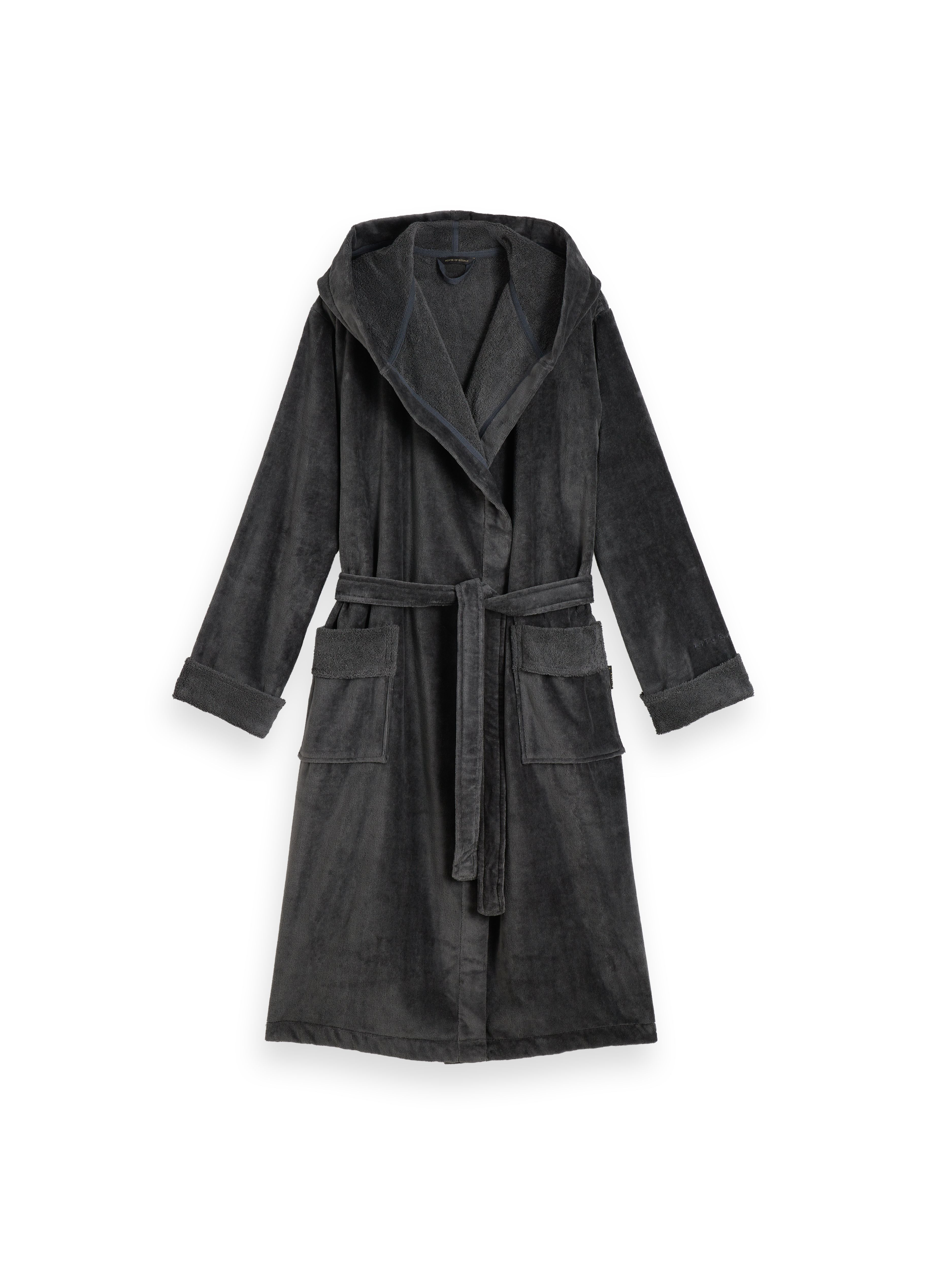 Super Smooth Cotton Bathrobe unisex S Graphite Grey Product Image