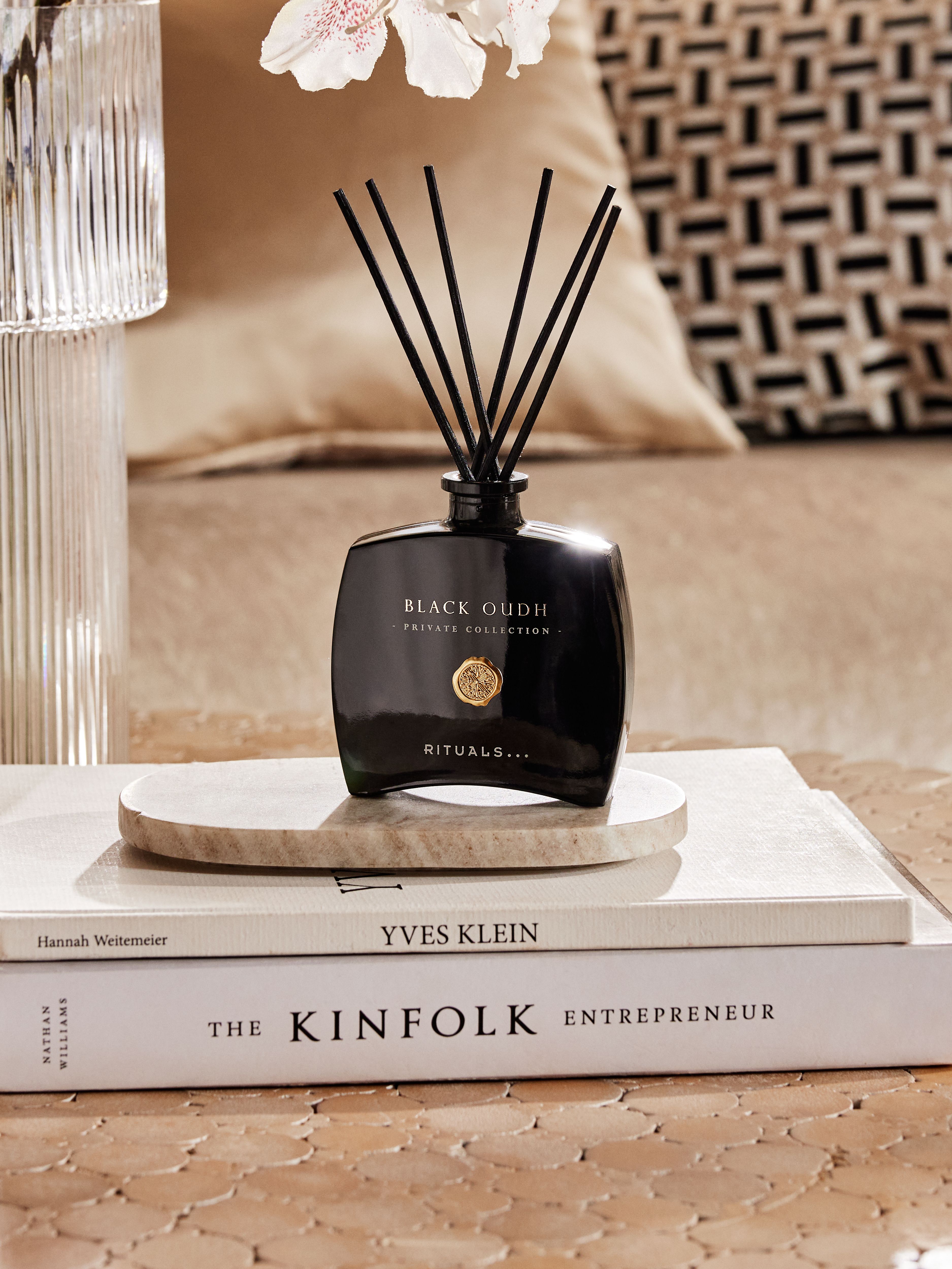 Black Oudh Mini Fragrance Sticks Lifestyle with Product