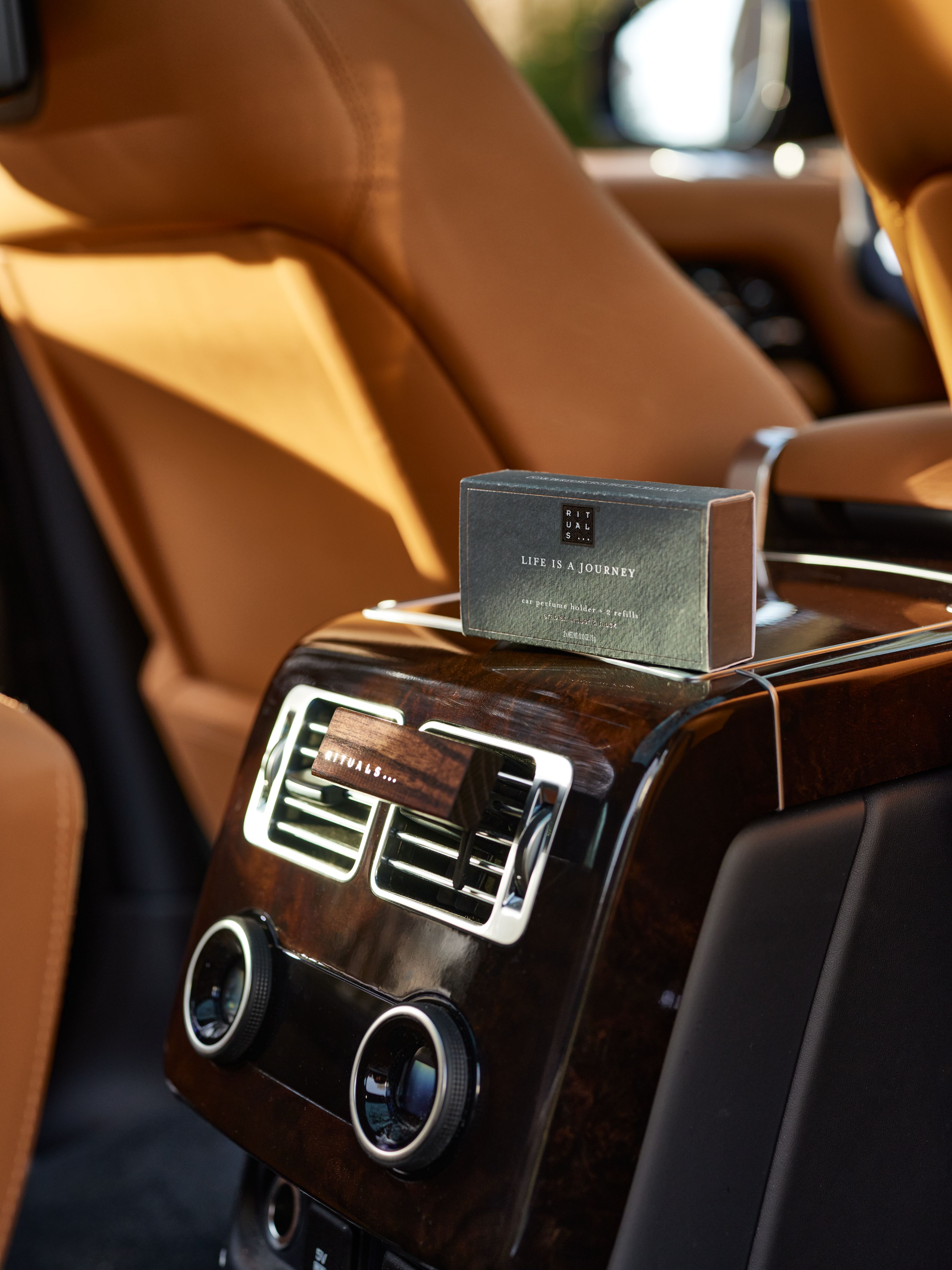 Homme Car Air Freshener Lifestyle with Product