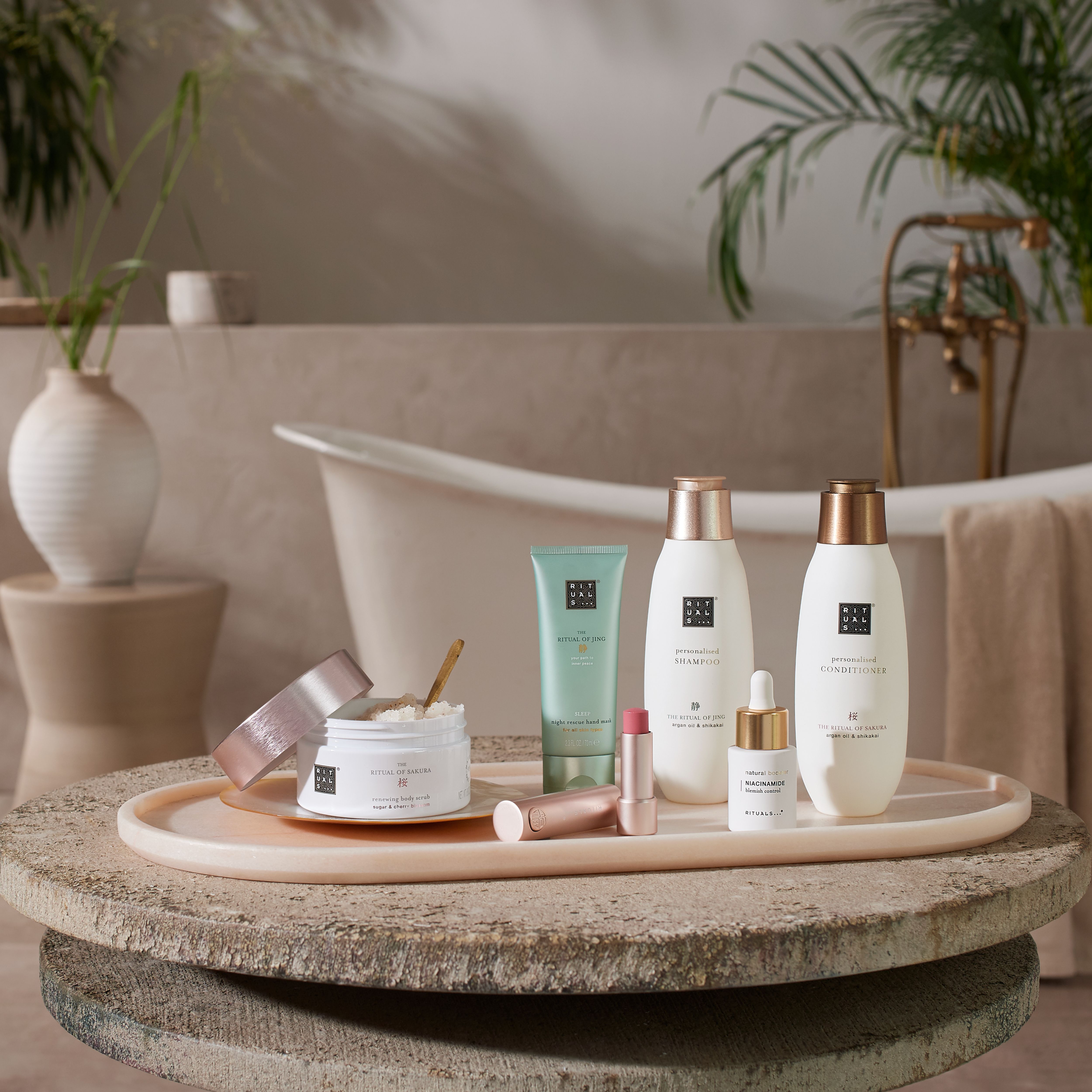 Elixir Hair Collection Lifestyle with Product Range