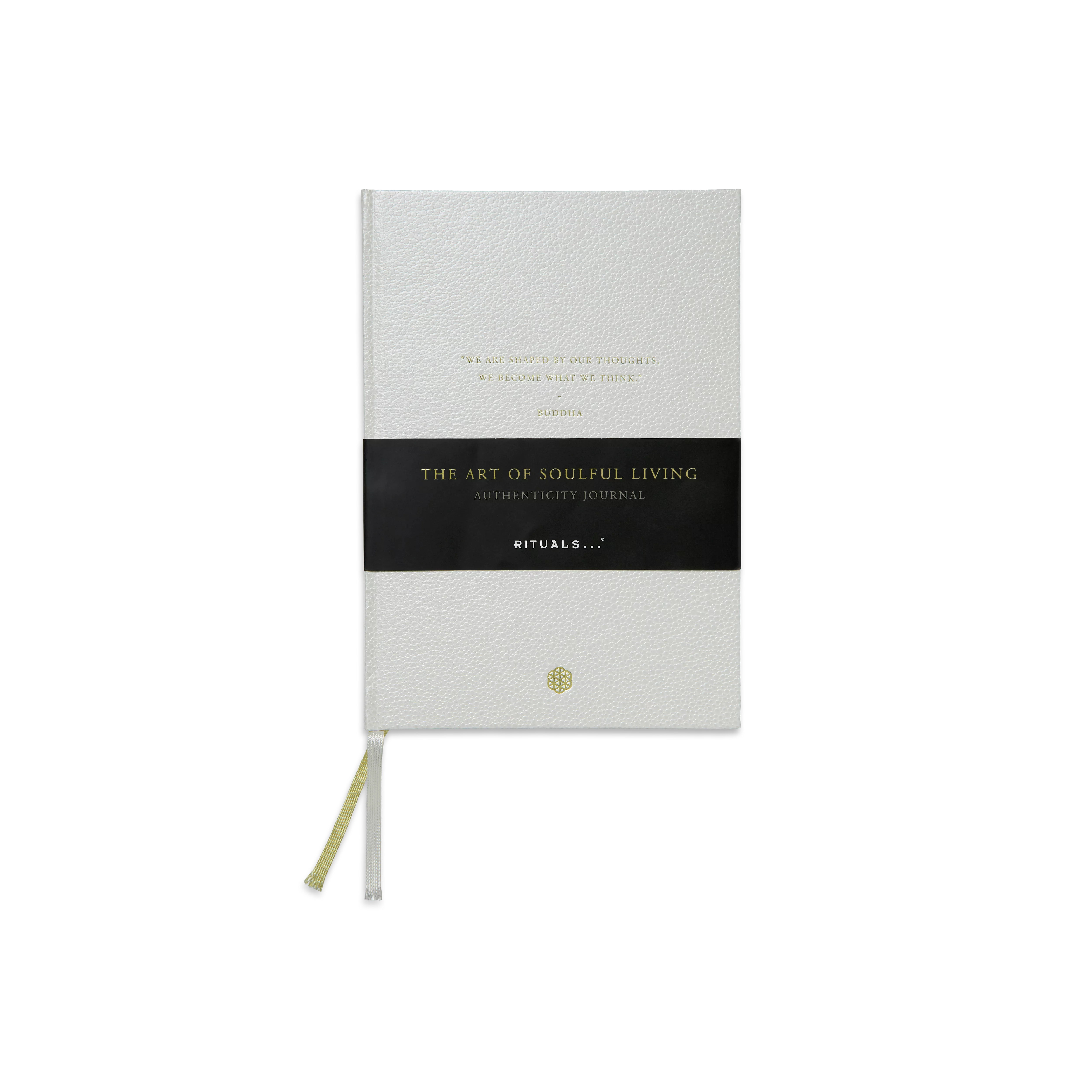 håndlaget notatbok med forgylte kanter, houseofrituals, White, RITUALS