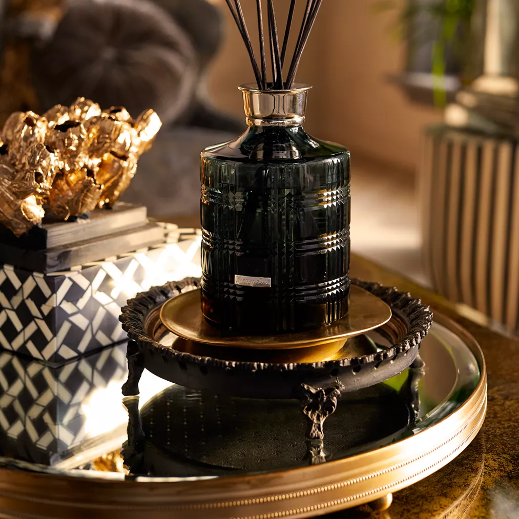 Luxurious Fragrance Sticks Holder - Oval Bottle - Petrol