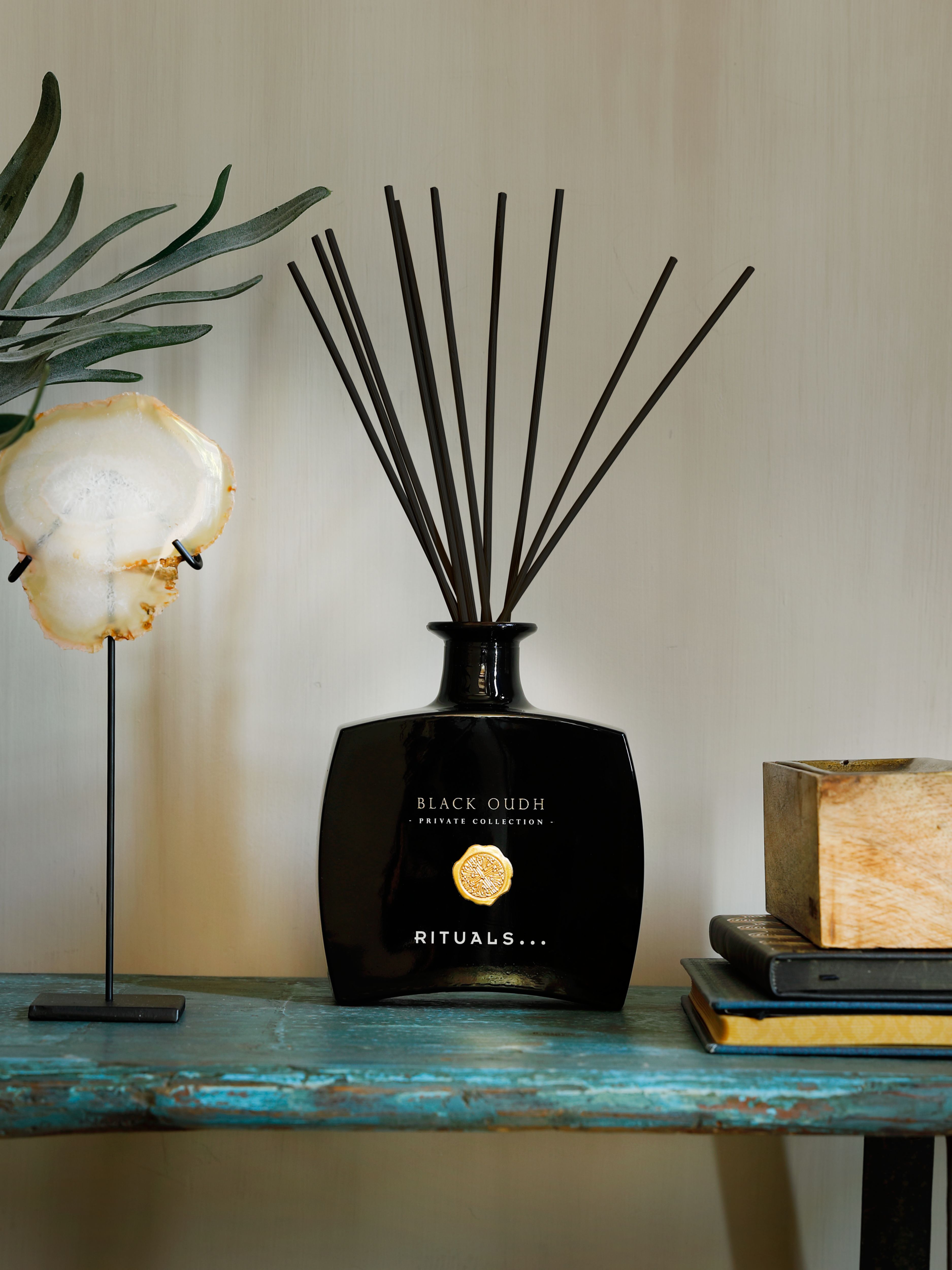 Black Oudh Fragrance Sticks Lifestyle with Product