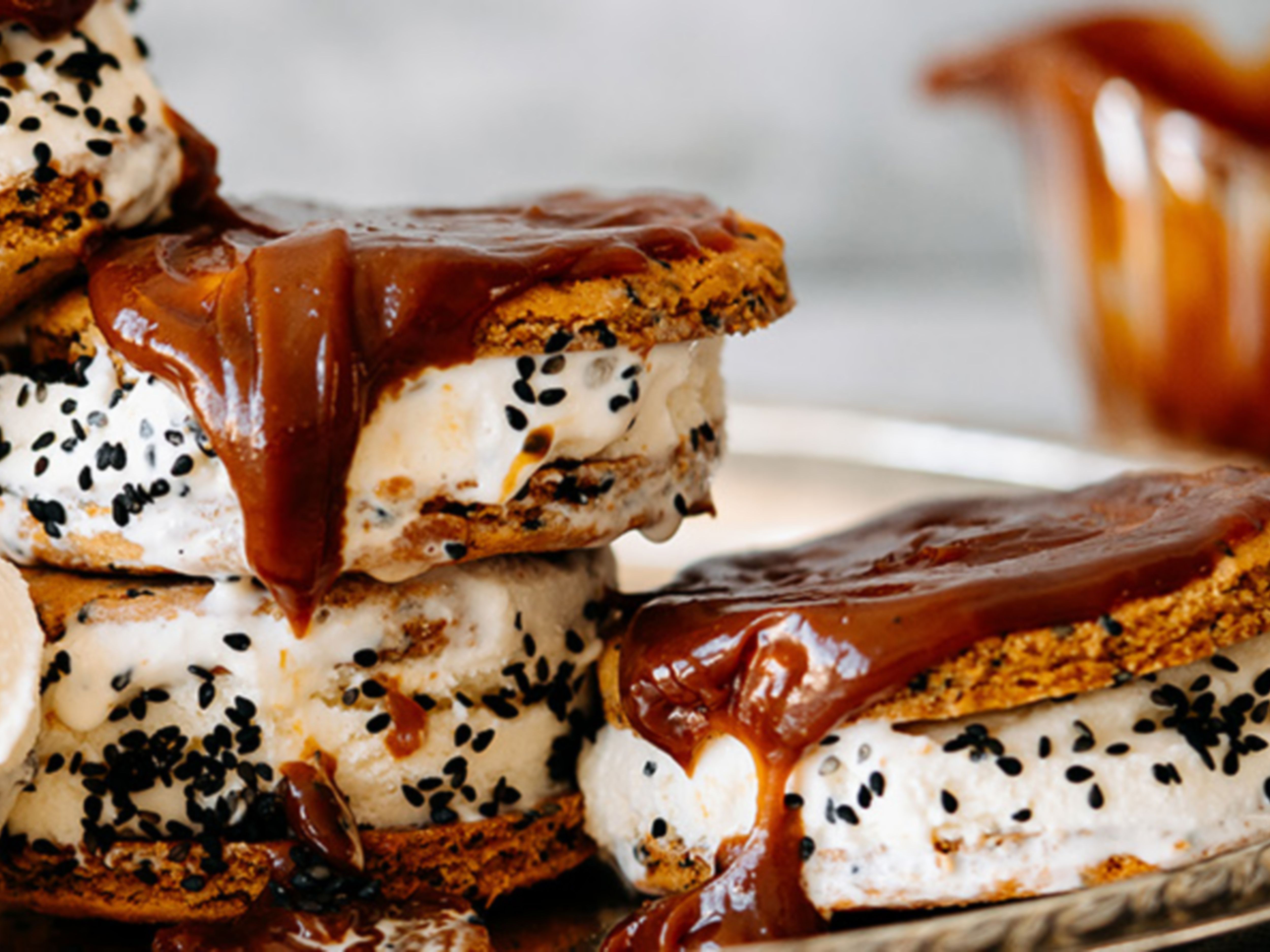 Miso caramel ice cream