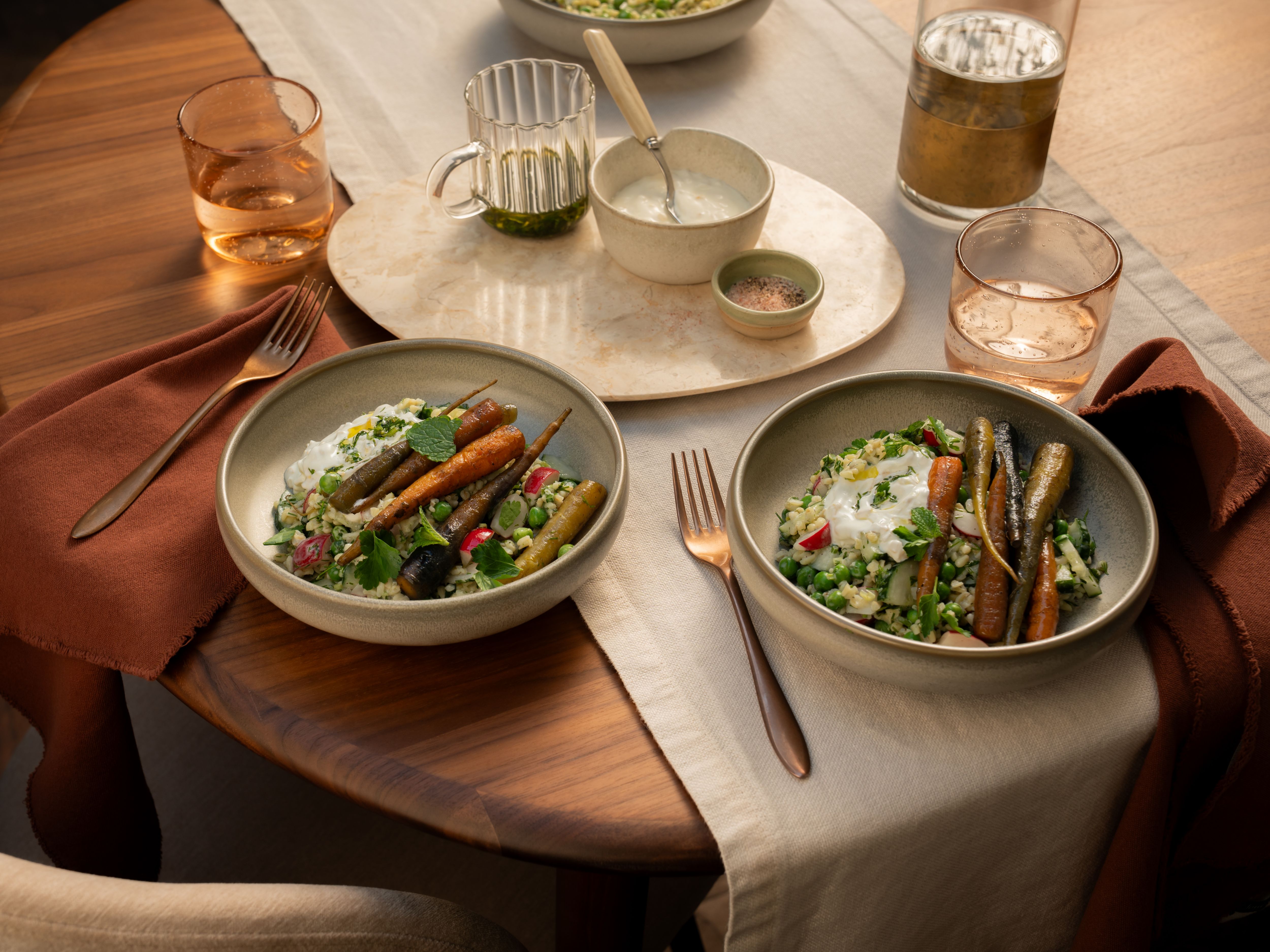 Jantar fácil: Salada de bulgur com ervas aromáticas e um toque cítrico